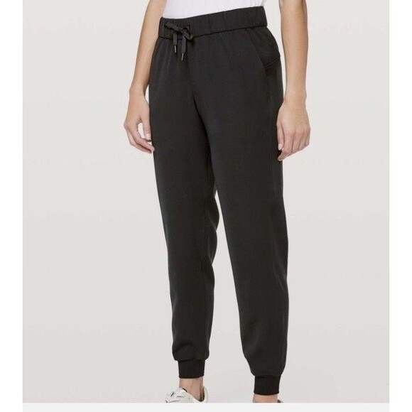 Lululemon On The Fly Jogger Pant Sz 6 Black Yoga Activewear - Picture 1 of 8